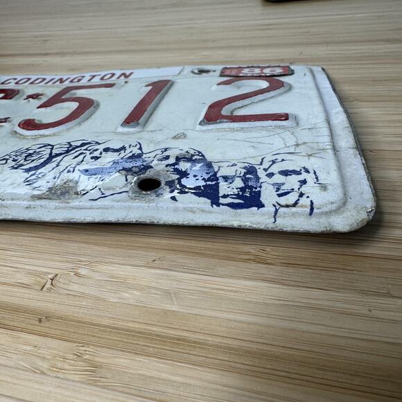 Vintage 1986 South Dakota License Plate AMC 512 Codington County Mount Rushmore - Picture 6 of 10